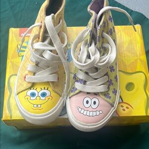 Kids High-Top Sneakers - Yellow and Pink